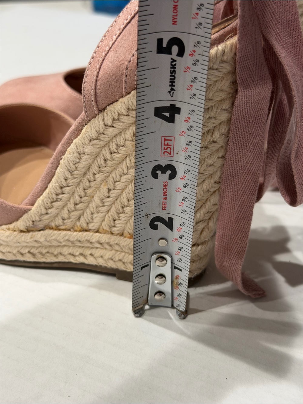 Steve Madden Blush Barre Espadrille Ankle Tie Wedge Sandals - Picture 5 of 8